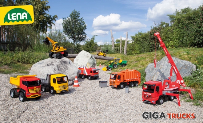 Koparka Lena Giga Trucks žluto-černá