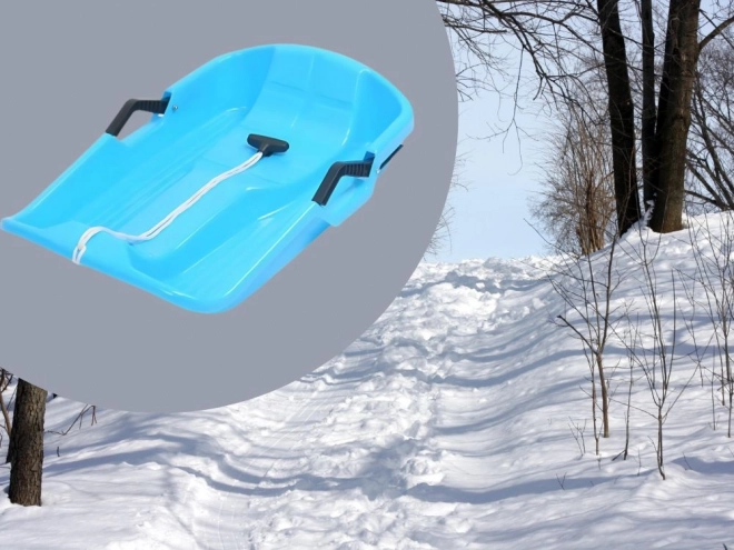 Plastové dětské sáňky s brzdami a tažnou šňůrou
