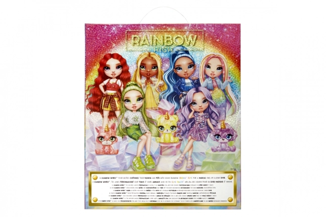 Loutka Rainbow High Violet s módními doplňky