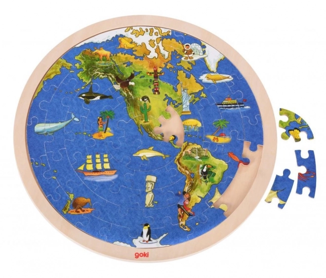 Oboustranná puzzle mapa světa