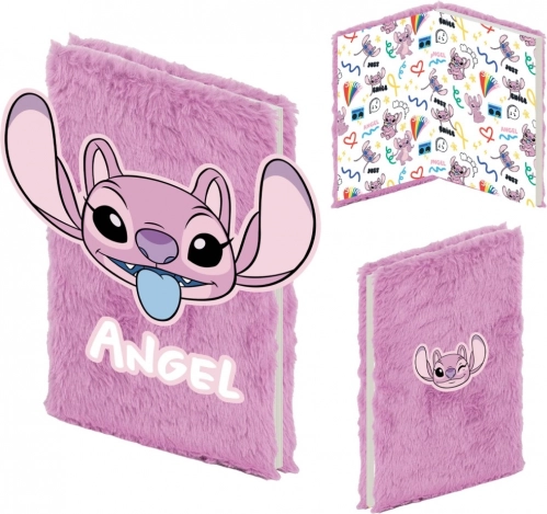 Plyšový kroužkový sešit Lilo & Stitch – Angel