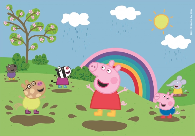 CLEMENTONI Puzzle Prasátko Pepina 2x60 dílků