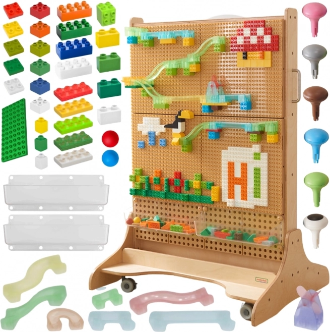 Masterkidz Dřevěná STEM Tabule Samostatně Stojící s Doplňky