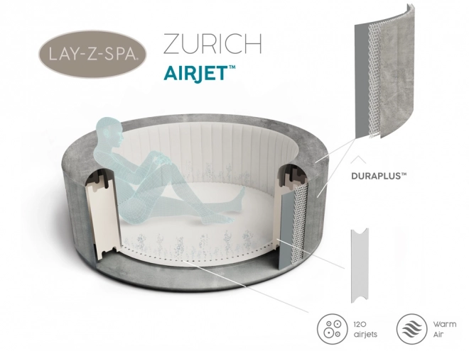 Bestway Lay-Z-Spa Zurich vířivka 2-4os 180cm 60065