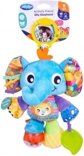 Playgro závěsný slon Elly – senzorická plyšová hračka s kousátkem