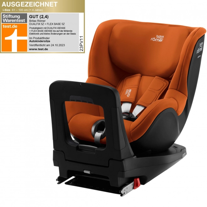 Dětská autosedačka Dualfix 5Z s otočnou základnou Flex Base 5Z v barvě Golden Cognac