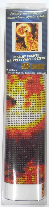 NORIMPEX Diamantové malování  Ohnivý úplněk 30x40cm