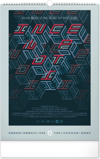 Nástěnný kalendář Alternativní filmové plakáty 2026