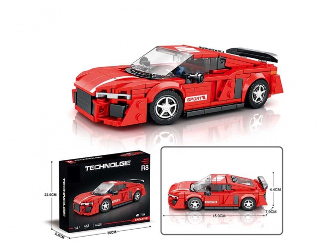 Stavebnice Reobrix 681 Sportovní auto 413 dílků