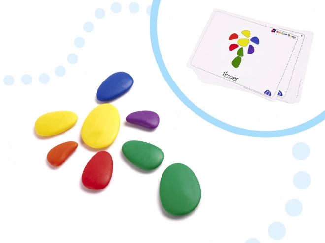 Kreativní barevné kameny Montessori set 65 ks