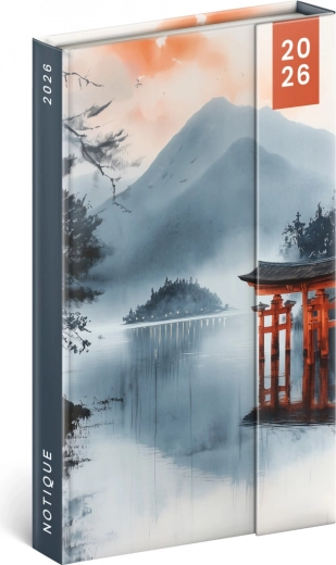Týdenní magnetický diář 2026 Japonsko 13x21 cm