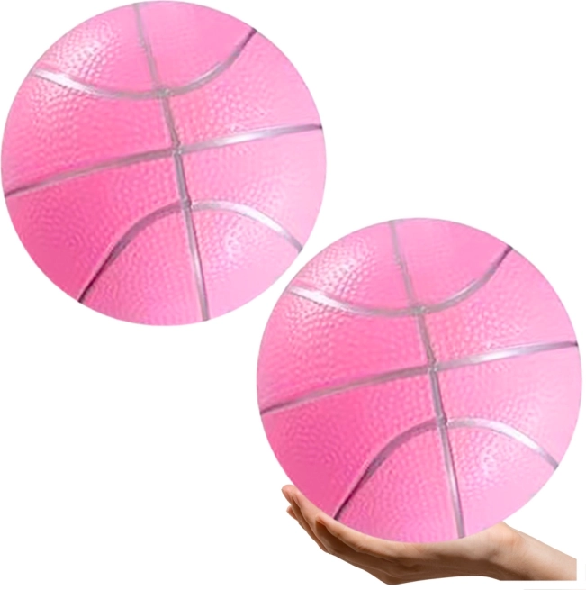 Pastelově růžový plážový gumový míč 20 cm