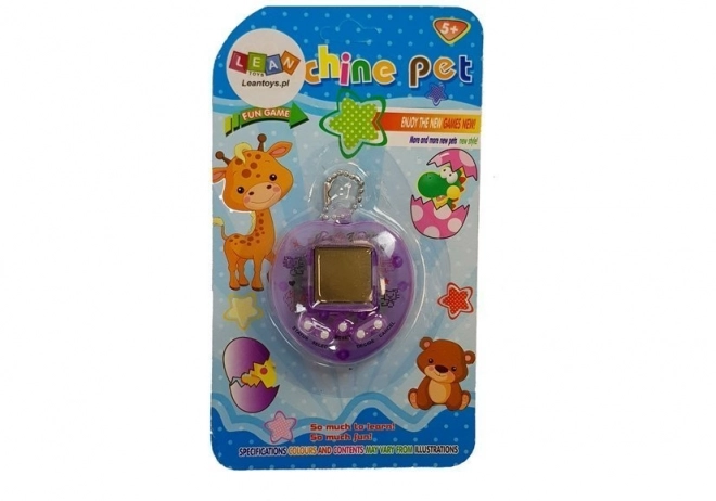 Elektronická hra Tamagotchi fialová s krátkým řetízkem