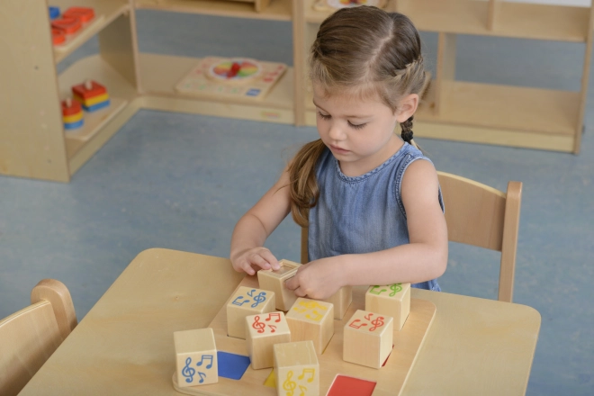 Dřevěný senzoryční sorter Masterkidz Montessori