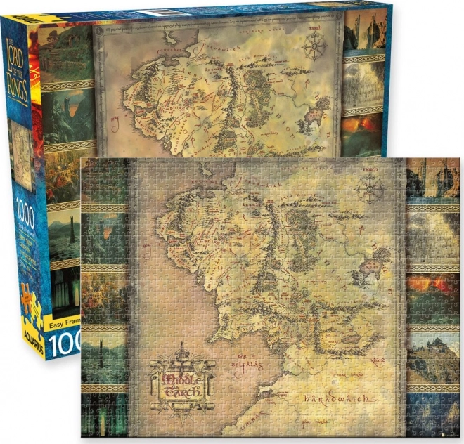 AQUARIUS Puzzle Pán Prstenů: Mapa Středozemě 1000 dílků