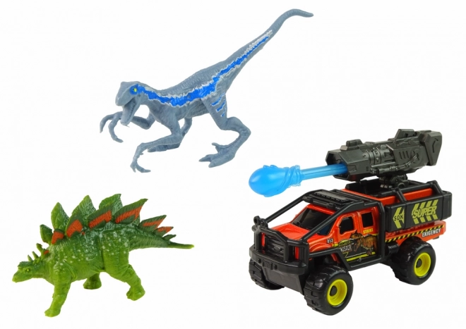 Dinosauři Figurky Auto Raketa Set Modrá