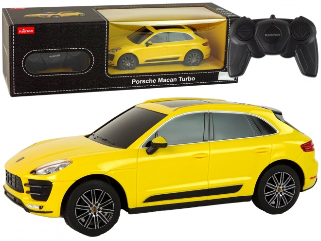 Auto R/C Porsche Macan Turbo 1:24 Rastar – Žluté