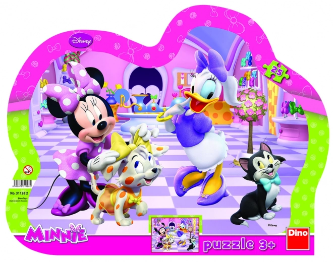 Puzzle Minnie a mazlíčci 25 dílků