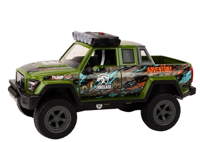 Off-road Lovecké auto Dinosaur Světla Zvuky Zelená