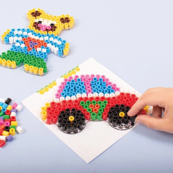 Zažehlovací korálky set - auto a medvídek XL