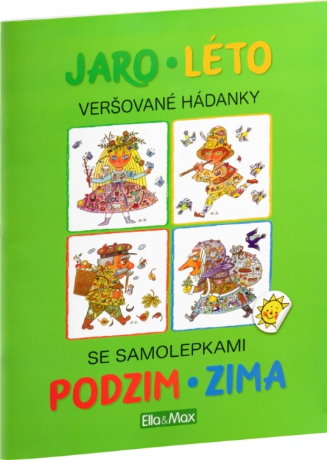 Jaro, léto, podzim, zima – kniha samolepek a hádanek