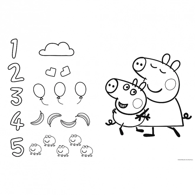 Puzzle 3v1 GIANT oboustranné 15 dílků Prasátko Peppa/Peppa Pig 60x40cm v krabici 40x27x6cm 24m+