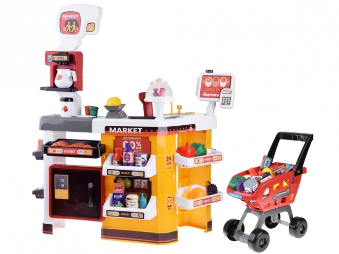 Velká cukrárna supermarketu + příslušenství vozíku ZA4638