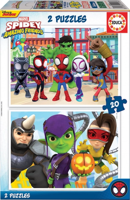 Educa Puzzle Spidey a jeho úžasní přátelé 2x20 dílků