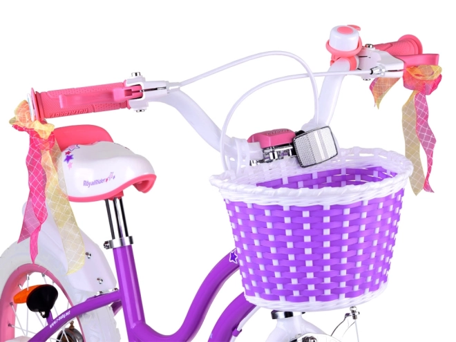 Dívčí kolo RoyalBaby Star Girl 14 calů – Fialové