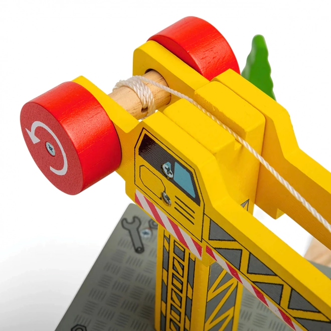 Velký dřevěný jeřáb Bigjigs Rail