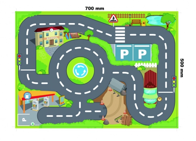 Kiddy Go! sada autíček 5 ks s podložkou město