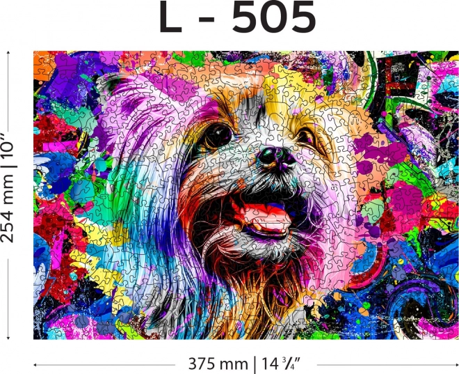 Dřevěné puzzle Pop Art Jorkšírský teriér od Wooden City
