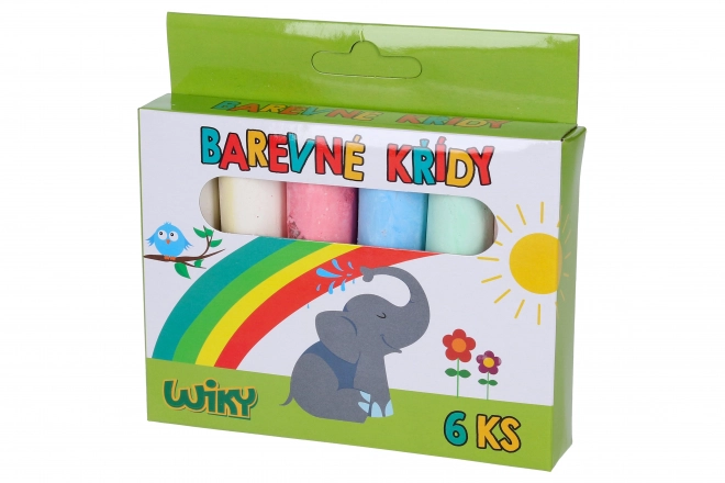 Barevné chodníkové křídy 6 ks