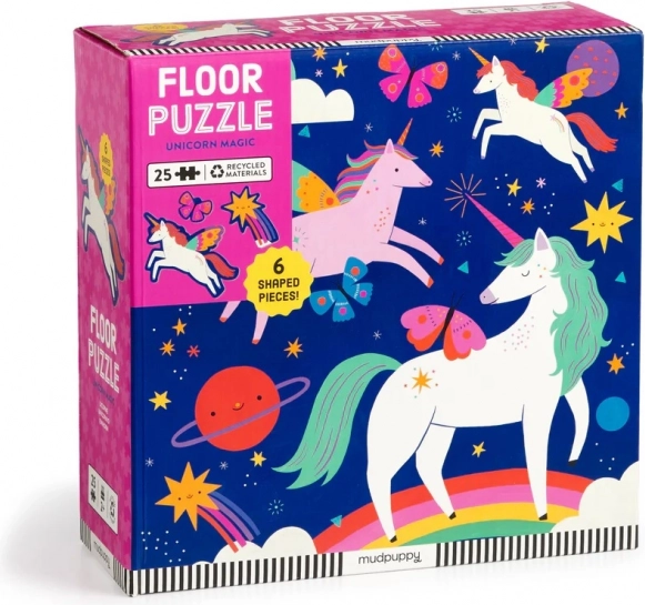 Mudpuppy Podlahové puzzle Kouzelní jednorožci 25 dílků