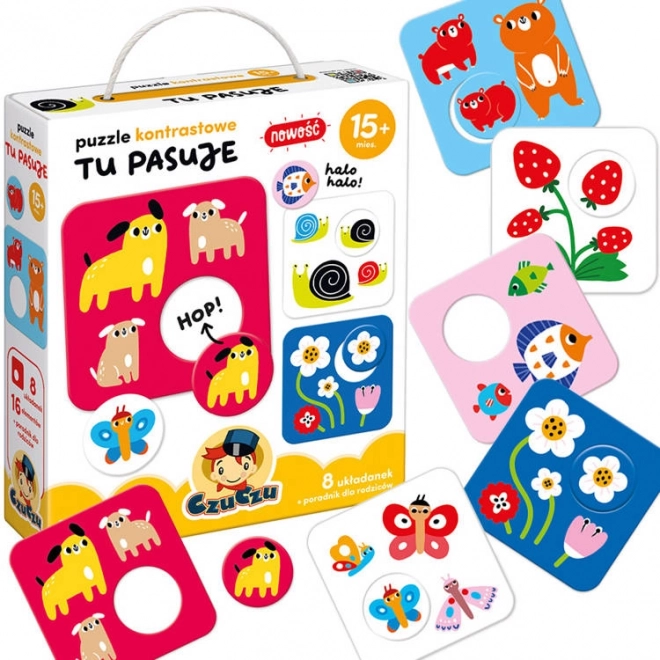 Kontrastní puzzle Tu pasuje