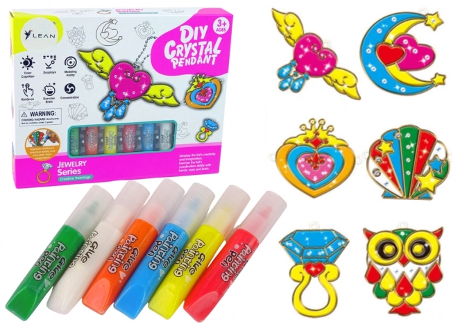 Vitrážové přívěsky Fusing Paint Jewellery 6 ks.