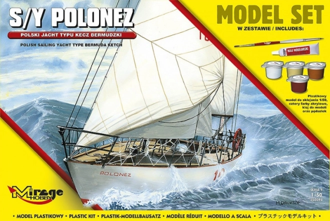 Plastikový model polské jachty typu ketch