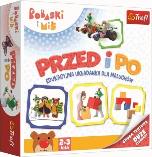 Před a po – vzdělávací skládačka BOBASKI I MIŚ