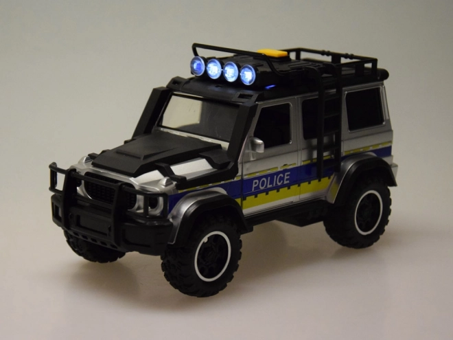 Terénní policejní auto se světly a zvuky