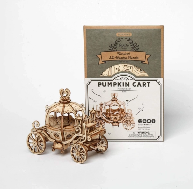 Dřevěné 3D puzzle pohádkový kočár RoboTime