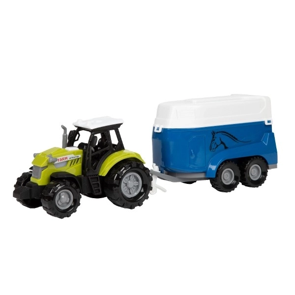 Traktor s přepravníkem na koně se světly a zvuky