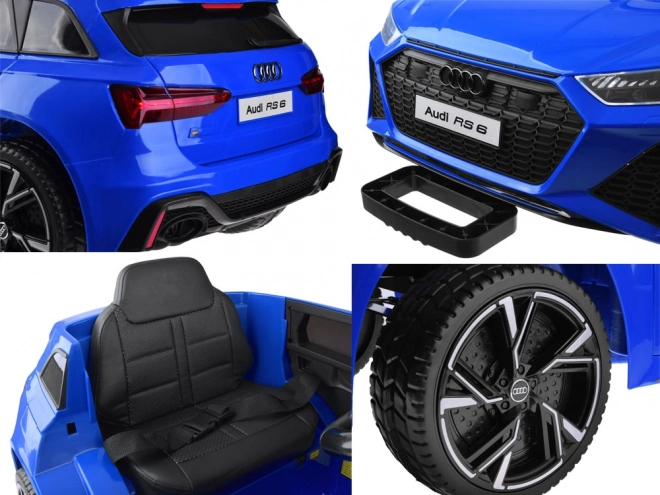 Elektrické autíčko Audi RS 6 pro děti – Modrá