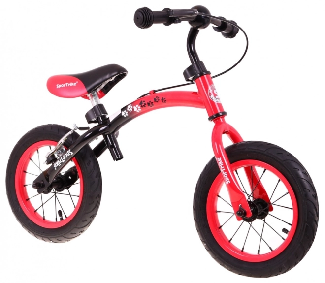 Dětské krosové kolo Boomerang SporTrike + variabilní uspořádání rámu – Červené