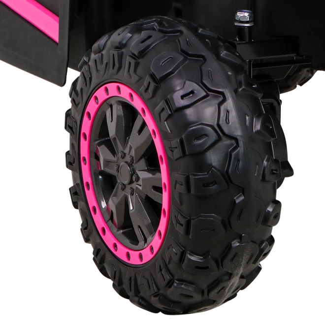 Buggy UTV 2000M mașină de curse cu baterie + sunete MP3 lumini + telecomandă + pornire lentă – Růžové