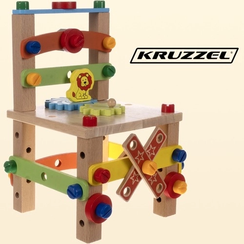 Dětská dřevěná konstrukční židle Kruzzel