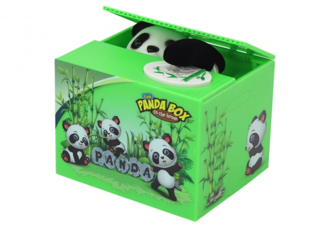 Moneybox Panda Učíme se šetřit Medvídek Zelená krabička