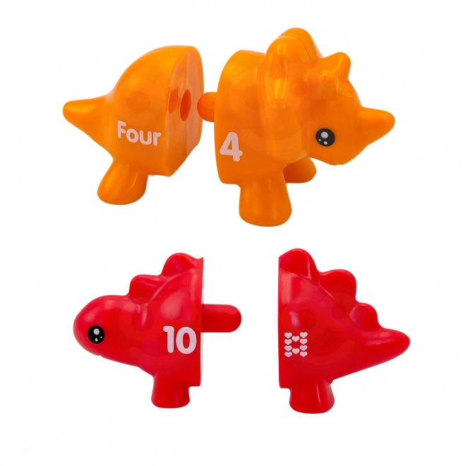 Woopie vzdělávací sada s dinosaury a čísly Montessori