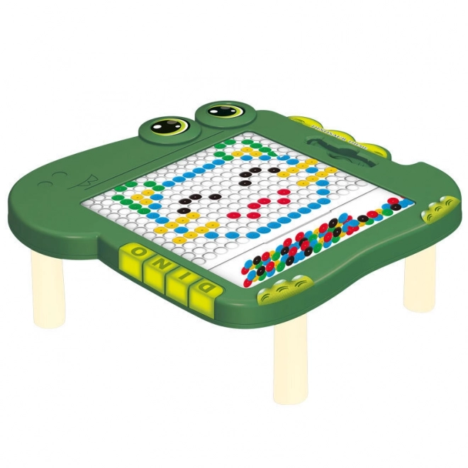 Vzdělávací magnetická tabulka Dinosaur Puzzle Pad Green