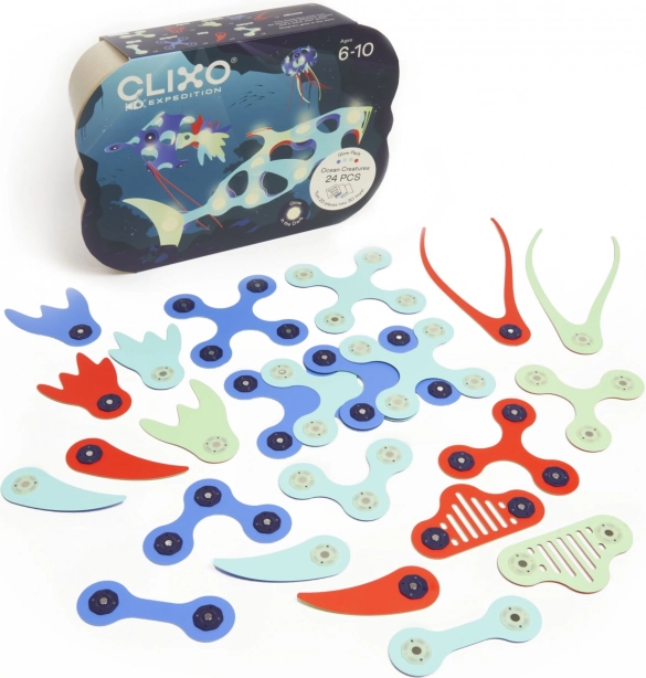 Magnetické kostky Clixo Underwater Expedition, 24 kusů