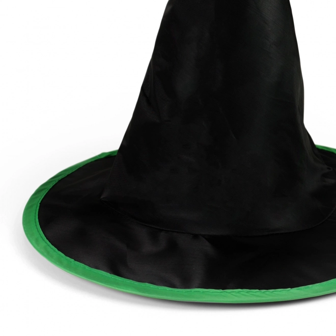 Dětský čarodějnický klobouk Halloween černo-zelený